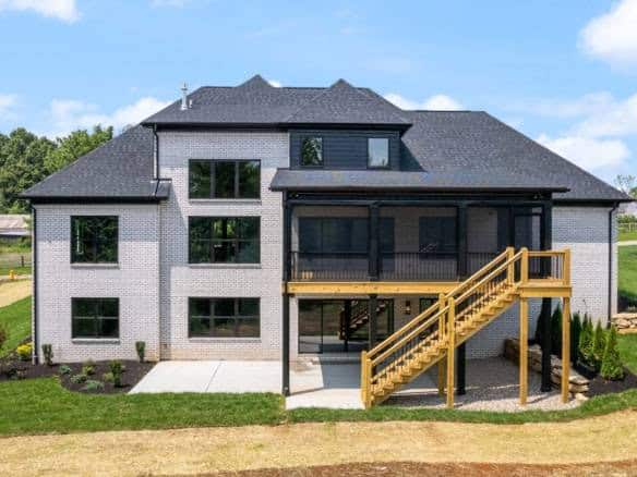 New construction home with deck and stairs at 11105 Craigs Creek Court.