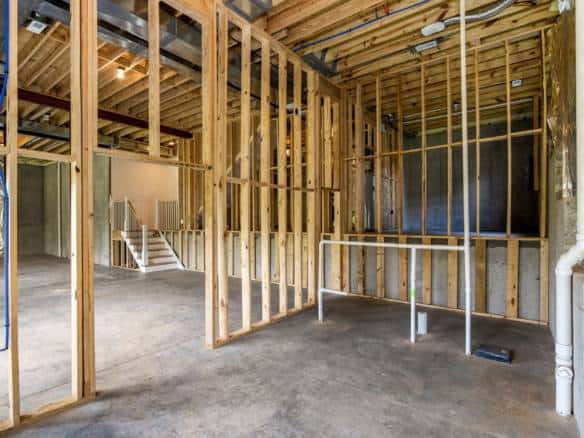 New home framing under construction at 6307 Leyton Court.