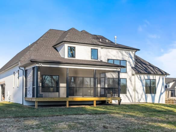 Beautiful new house on Clore Lane with a spacious screened porch.