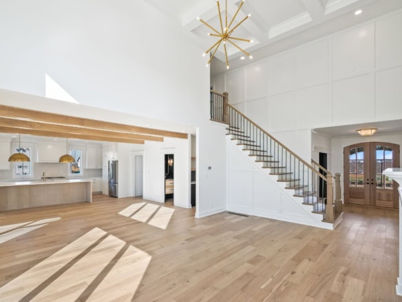 Bright, spacious living area with high ceilings and natural light at 6286 Clore Lane.
