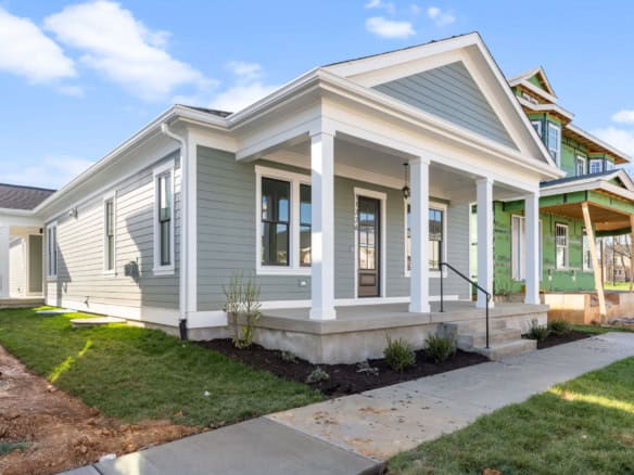 Modern new house under construction at 11326 River Beauty Loop.