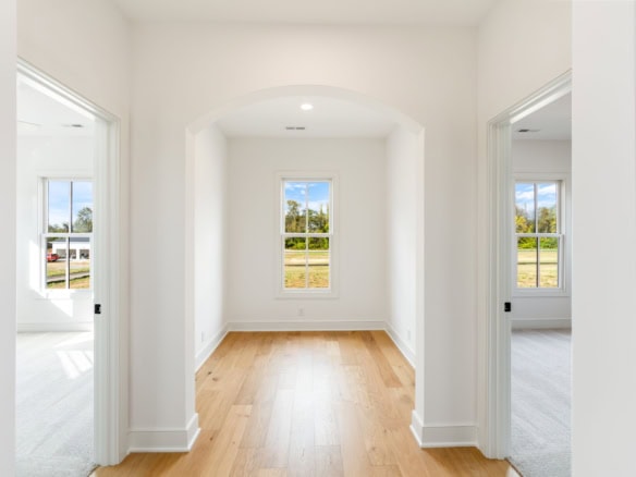 Bright, white interior entryway with natural light at 11612 Skypilot Street.