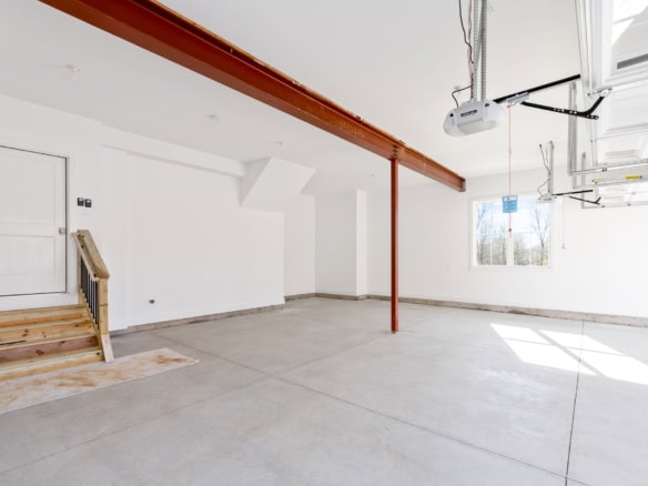 Garage space in a newly constructed home at 6037 Cherry Lane.