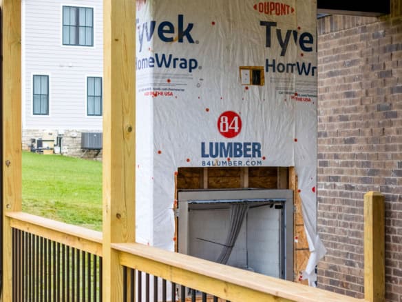 Framing and exterior wall installation of new house at 6307 Brentwood Dr.